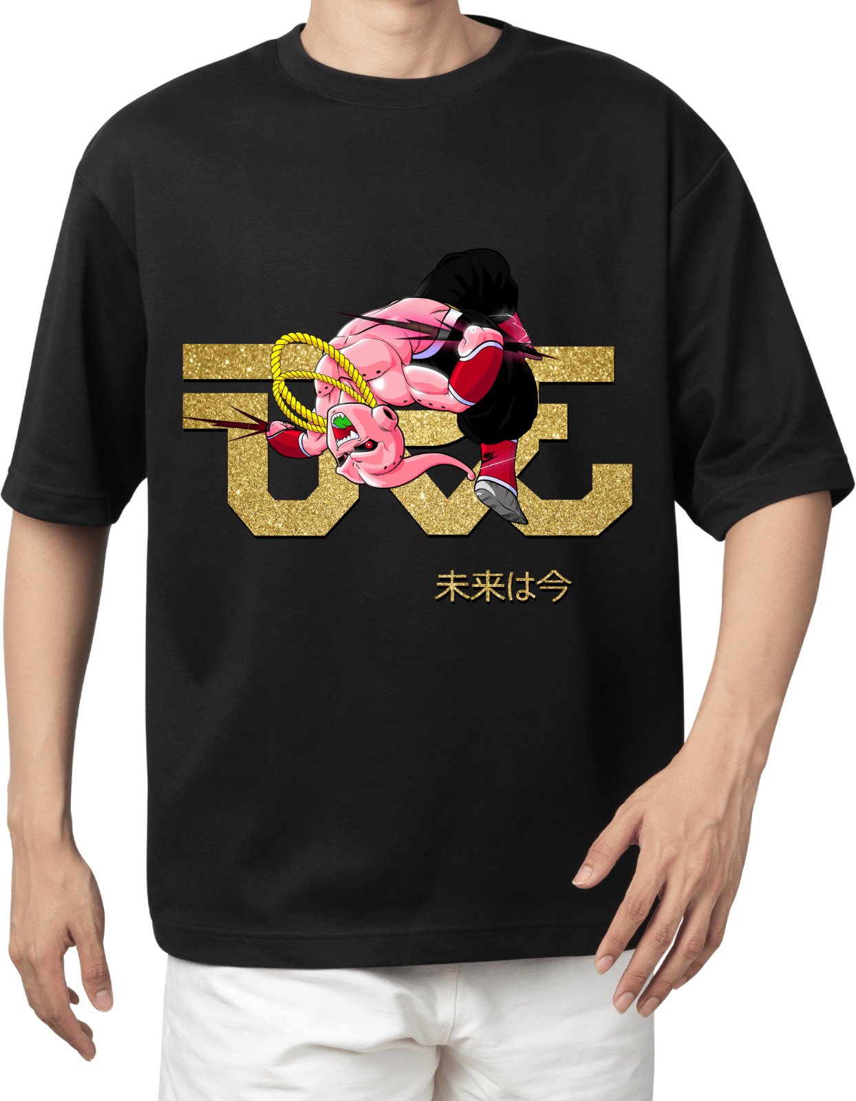 MAJin Buu Anime Oversized Premium Heavy T-Shirt