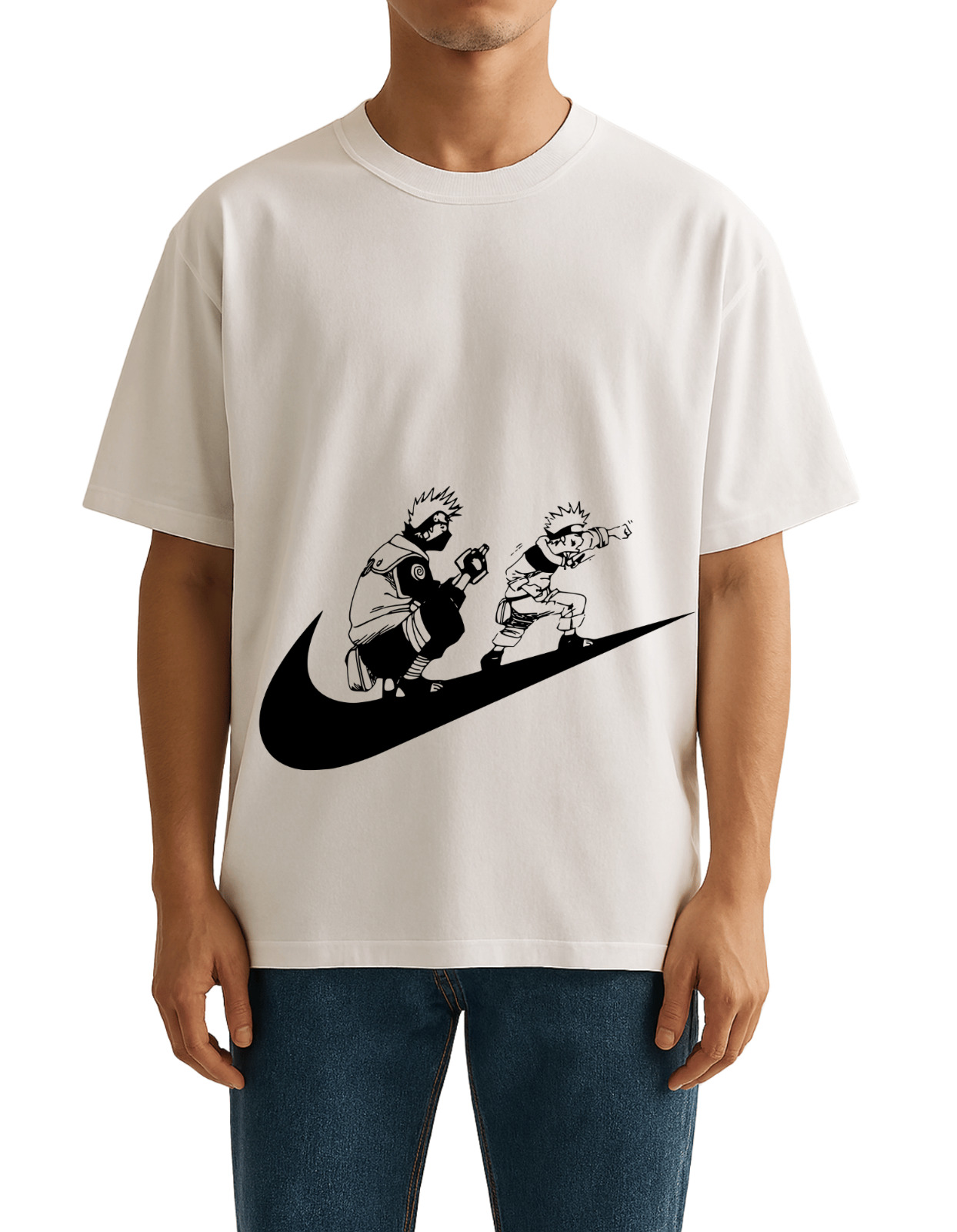 Naruto x Kakashi Swoosh Oversized Tee